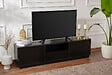 HABITAT ET JARDIN - Meuble TV en bois "Vanguard" 160 x 30 x 42 cm - Bois Noir - vignette