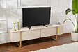 HABITAT ET JARDIN - Meuble TV en bois "Serenity" 180 x 30 x 50 cm - Travertin - vignette