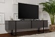 HABITAT ET JARDIN - Meuble TV en bois "Serenity" 180 x 30 x 50 cm - Anthracite - vignette