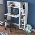 HABITAT ET JARDIN - bureau en bois "Haham" 113 x 40 x 142 cm - Blanc - vignette