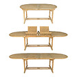 HAPPY GARDEN - Salon de jardin en teck LOMBOK - table ovale extensible - 10 places - vignette