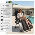 TECTAKE - Chaise longue pliable CLOUD réglable en continu noir - vignette
