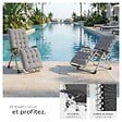 TECTAKE - Chaise longue pliable CLOUD réglable en continu gris clair - vignette