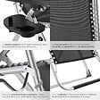 TECTAKE - Chaise longue pliable CLOUD réglable en continu gris clair - vignette