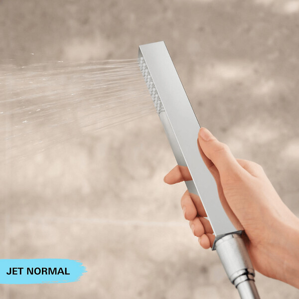 GROHE - Douchette 1 jet Vitalio Joy Cube Stick chromé avec flexible 150 et support carré - large