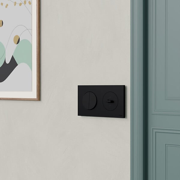 SCHNEIDER - Plaque 2 postes, Noir onyx, Odace - large