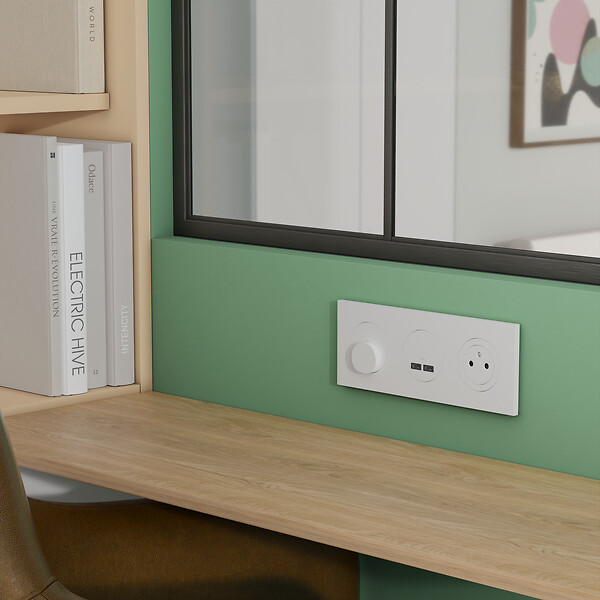 SCHNEIDER - Sortie de câble, serre câble 6 à 12 mm2, blanc, Odace - large