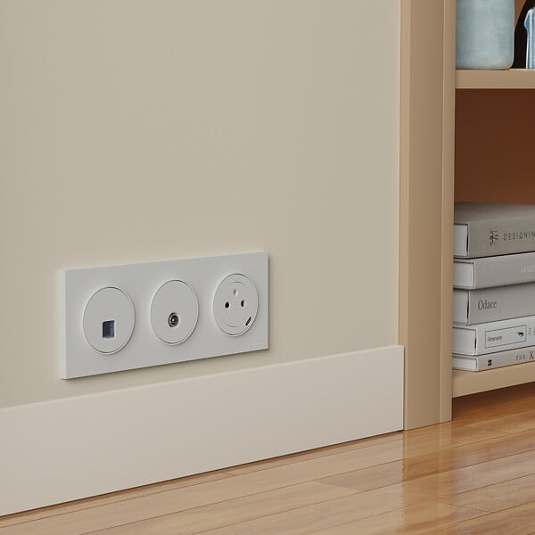 SCHNEIDER - Prise TV simple, blanc, Odace - large