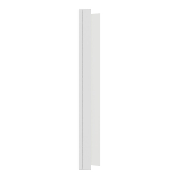 SCHNEIDER - Plaque métal 1 poste effet Céramique Blanc support blanc, Odace - large