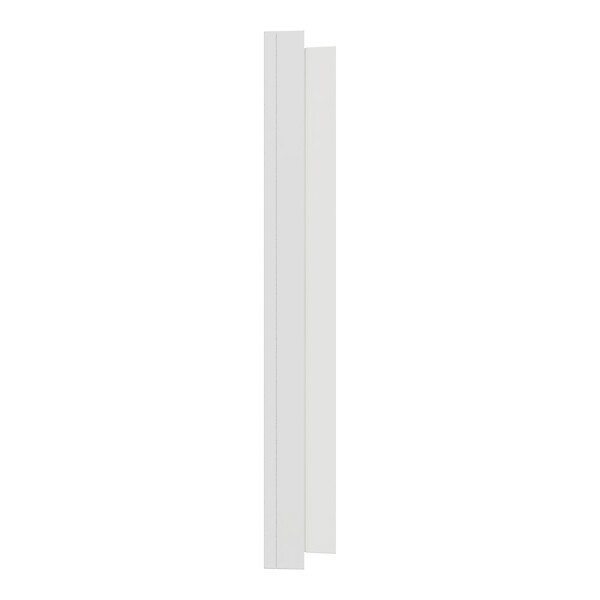 SCHNEIDER - Plaque métal 2 poste effet Céramique Blanc support blanc, Odace - large
