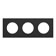 SCHNEIDER - Plaque 3 postes, Noir onyx, Odace - vignette
