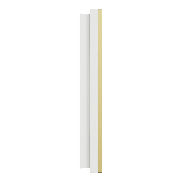 SCHNEIDER - Plaque métal 1 poste effet Laiton support blanc, Odace - large