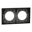 SCHNEIDER - Plaque 2 postes, Gris basalte, Odace - vignette