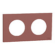 SCHNEIDER - Plaque 2 postes, Rose grenat, Odace - vignette