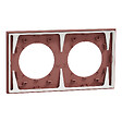 SCHNEIDER - Plaque 2 postes, Rose grenat, Odace - vignette