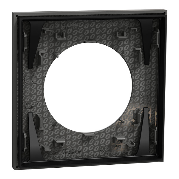 SCHNEIDER - Plaque 1 poste, Gris basalte, Odace - large