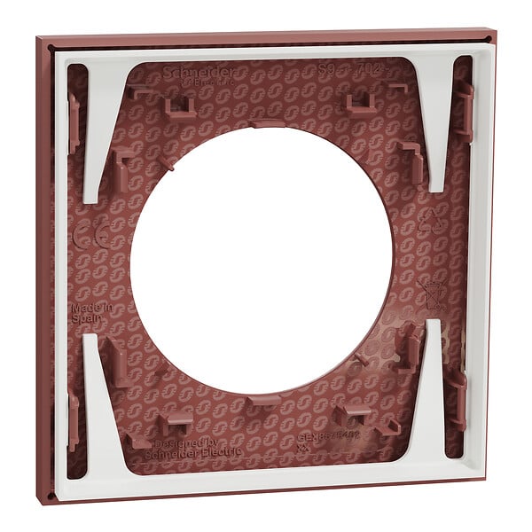 SCHNEIDER - Plaque 1 poste, Rose grenat, Odace - large