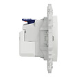 SCHNEIDER - Prise affleurante + chargeur USB-C 18W Power Delivery, blanc , Odace - vignette
