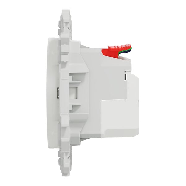SCHNEIDER - Prise affleurante + chargeur USB-C 18W Power Delivery, blanc , Odace - large