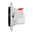 SCHNEIDER - Prise affleurante + chargeur USB-C 18W Power Delivery, noir , Odace - vignette