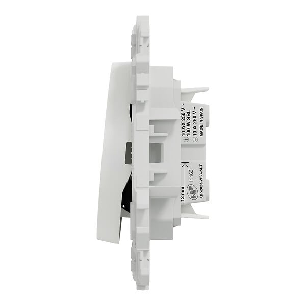 SCHNEIDER - Interrupteur VMC ou poussoir, vitesse lente / rapide, 10AX, blanc, Odace - large