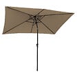 HAPPY GARDEN - Parasol droit HAPUNA rectangulaire 2x3m taupe - vignette