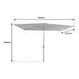 HAPPY GARDEN - Parasol droit HAPUNA rectangulaire 2x3m taupe - vignette