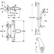 GROHE - Robinet bain thermostatique Grohtherm 800 avec ensemble de douche 2 jets et colonnettes - vignette