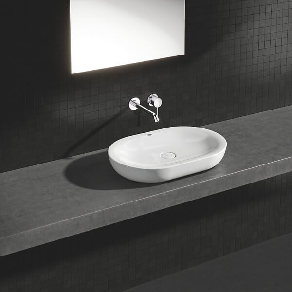 GROHE - Mitigeur lavabo mural ESSENCE GROHE 19408001 - taille M - monocommande - chrome - large