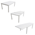 HAPPY GARDEN - Salon de jardin VENEZIA extensible 180/300 en aluminium 10 places - blanc - vignette