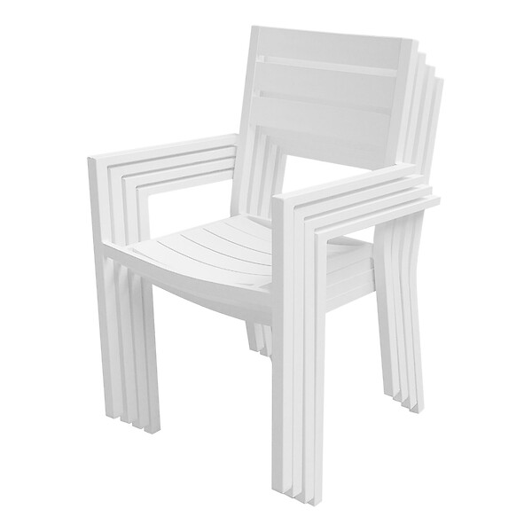 HAPPY GARDEN - Salon de jardin VENEZIA extensible 180/300 en aluminium 10 places - blanc - large
