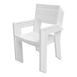 HAPPY GARDEN - Salon de jardin VENEZIA extensible 180/300 en aluminium 10 places - blanc - vignette
