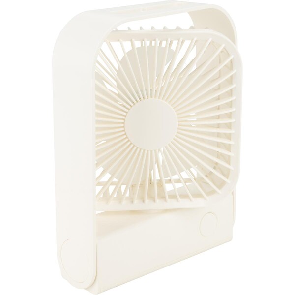 VOLTMAN - Ventilateur de table rechargeable 15 cm - blanc - Voltman - large