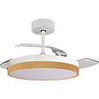 VOLTMAN - Ventilateur de plafond + éclairage + pâles rétractables Ø91 cm - blanc - Voltman - vignette