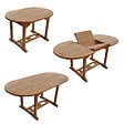 HAPPY GARDEN - Salon de jardin en teck LOMBOK - table ovale extensible - 6 places - vignette
