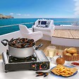 KEMPER - Réchaud à gaz portable 2200W INOX + 4 cartouches de gaz + Malette de transport Cuisson Extérieure Camping Van Trek KEMPER - vignette