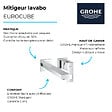 GROHE - Lot de 2 mitigeurs lavabo mural Eurocube M + corps encastré - vignette
