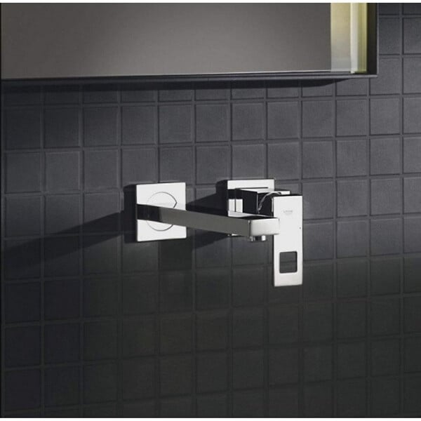 GROHE - Lot de 2 mitigeurs lavabo mural Eurocube M + corps encastré - large
