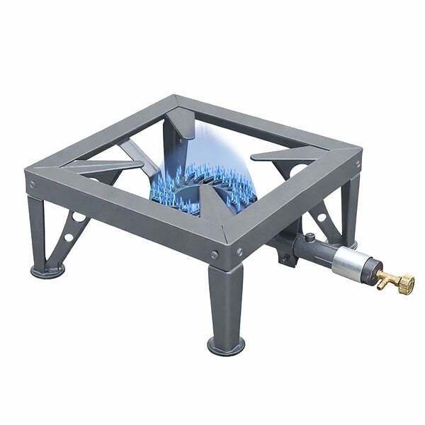 INTEC - Réchaud à gaz 7500W Professionnel Charge 200Kg Tout fonte 4 pieds renforcés - Réchaud Pro Marché Cuisson Confiture, Paella INTEC - large