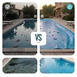 VOUNOT - Bache piscine rectangulaire en Polyethylene 160 gr/m2 4x9m Bleue foncé - vignette