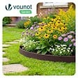 VOUNOT - Bordure de jardin plastique flexible 10m avec piquets Marron - vignette