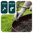 VOUNOT - Bordure de jardin plastique flexible 10m avec piquets Marron - vignette