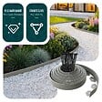 VOUNOT - Bordure de jardin plastique flexible 10m avec piquets gris - vignette