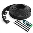 VOUNOT - Bordure de jardin plastique flexible 10m avec piquets noir - vignette
