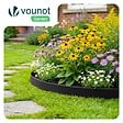 VOUNOT - Bordure de jardin plastique flexible 10m avec piquets noir - vignette