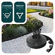 VOUNOT - Bordure de jardin plastique flexible 10m avec piquets noir - vignette