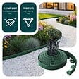 VOUNOT - Bordure de jardin plastique flexible 10m avec piquets vert - vignette