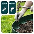 VOUNOT - Bordure de jardin plastique flexible 10m avec piquets vert - vignette