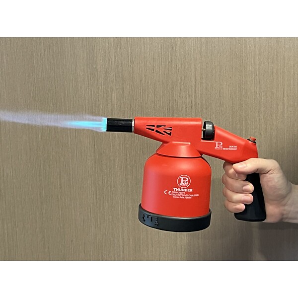 PROWELTEK - Lampe à souder à gaz 1760W Utilisation à 360°- Chalumeau à gaz avec Allumage électronique à batterie - Cartouches gaz 190g - large