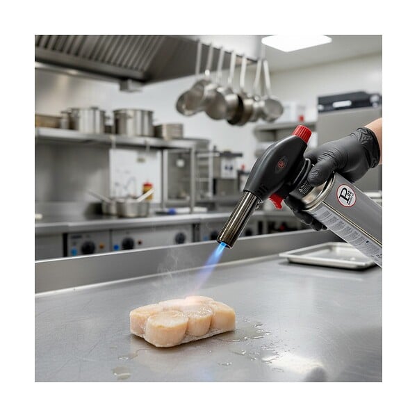 PROWELTEK - Chalumeau à gaz 180W - 360°C + Cartouche gaz butane 250g - Chalumeau de cuisine Allumage auto piezo flamme réglable PROWELTEK - large
